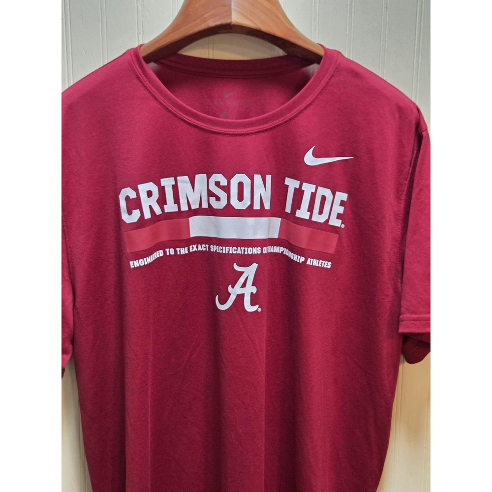 Alabama‎ Crimson Tide Shirt Mens Medium Red NCAA Football Nike Dri Fit Tee